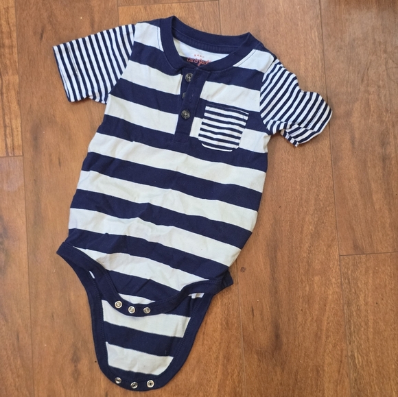 Cat & Jack 12M Navy and White Baby Bodysuit - Picture 1 of 3